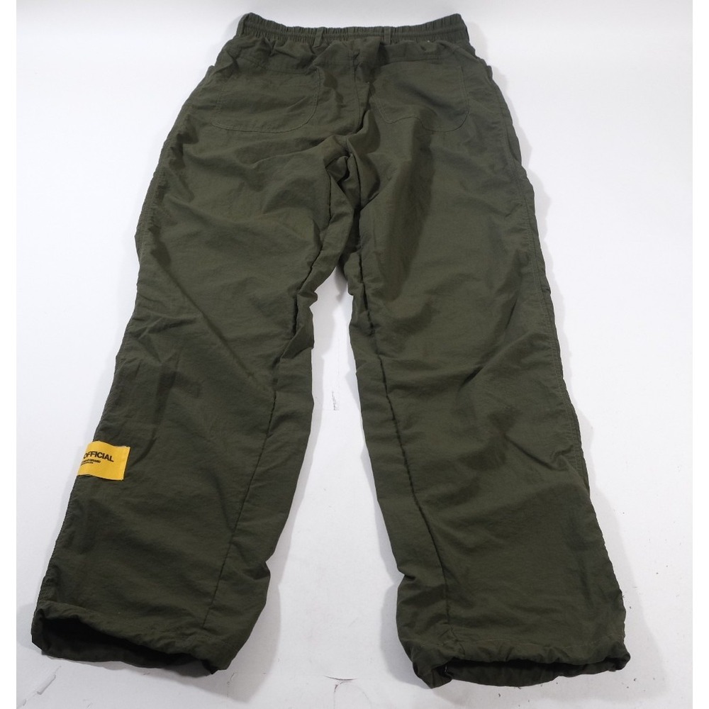 Sumthn Official Pants Mens XL Green Nylon Track Joggers Streetwear Logo Patch - Picture 2 of 6